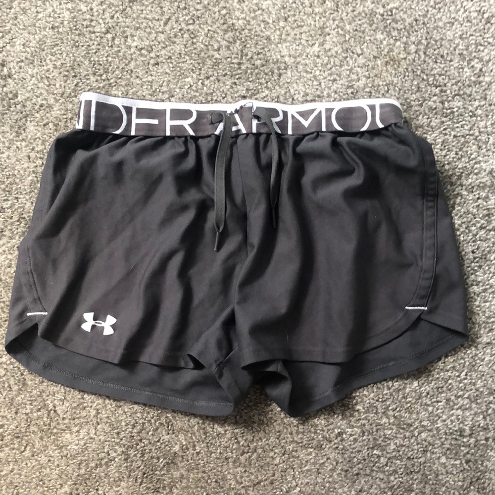 Under armor running shorts. Heat gear.